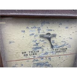 Railway  repeater signal box, with signals for train on line and arrival, H97cm