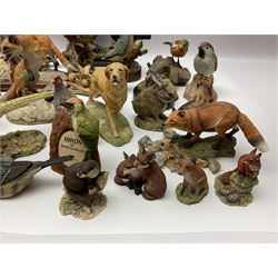 British wildlife, dogs and other animal figures, to include examples by Border Fine Arts, Teviotdale and David Hughes, etc