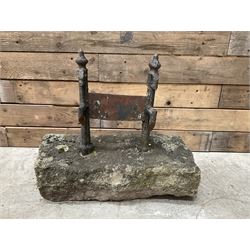 19th century cast iron boot scraper