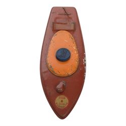 Two tinplate clockwork speedboats, comprising Meccano Hornby Speedboat no. 3 'Curlew', with key and Sutcliffe 'Racer 1'