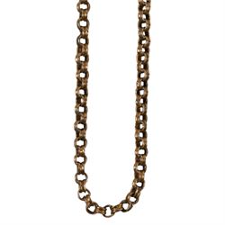 9ct gold rolo link chain, stamped 9c