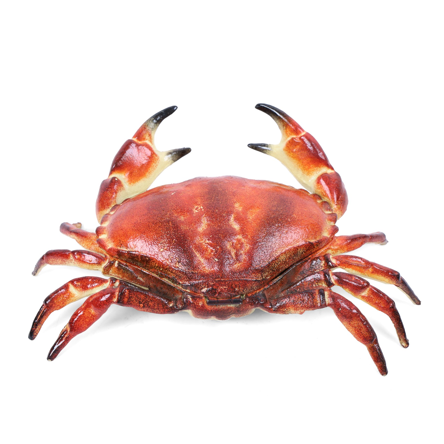 Cast iron box, modelled as a crab, H9cm, L34cm