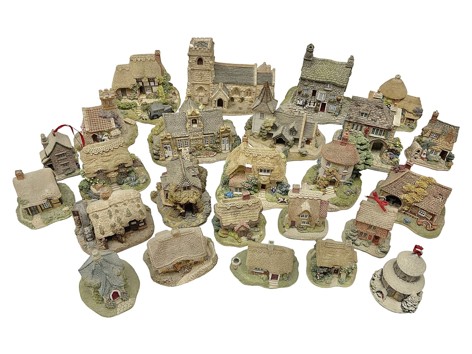 Twenty five Lilliput Lane, to include Village School, Greensted Church, The Chocolate House etc 