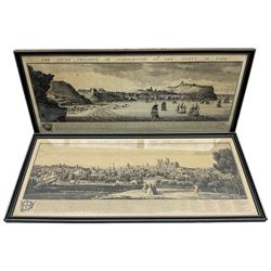 After Samuel Buck (British 1696-1779) and Nathaniel Buck (British 18th century): Scarborough and York, pair 20th century engravings (2)