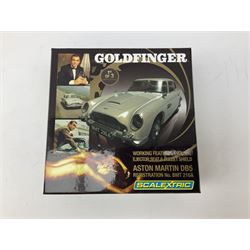 James Bond 007 limited edition Scalextric Goldfinger box set of Aston Martin DB5 slot car from The Classic Collection, no. 3502/6500, with certificate card
