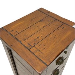 The Irish Coast Collection - hardwood three drawer bedside chest, with brushing slide