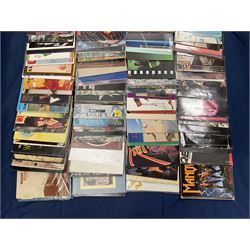Quantity of vinyl records including Budgie 'Deliver us from evil',  ZZ Top 'El Loco', 'Deguello', 'Greatest Hits', Midge Ure 'fragile', Waylon 'Are You Ready For The Country' and other music, approximately 130, in one box