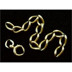 18ct gold curb chain links, each hallmarked, with detached clip stamped 18, approx 19.55gm
