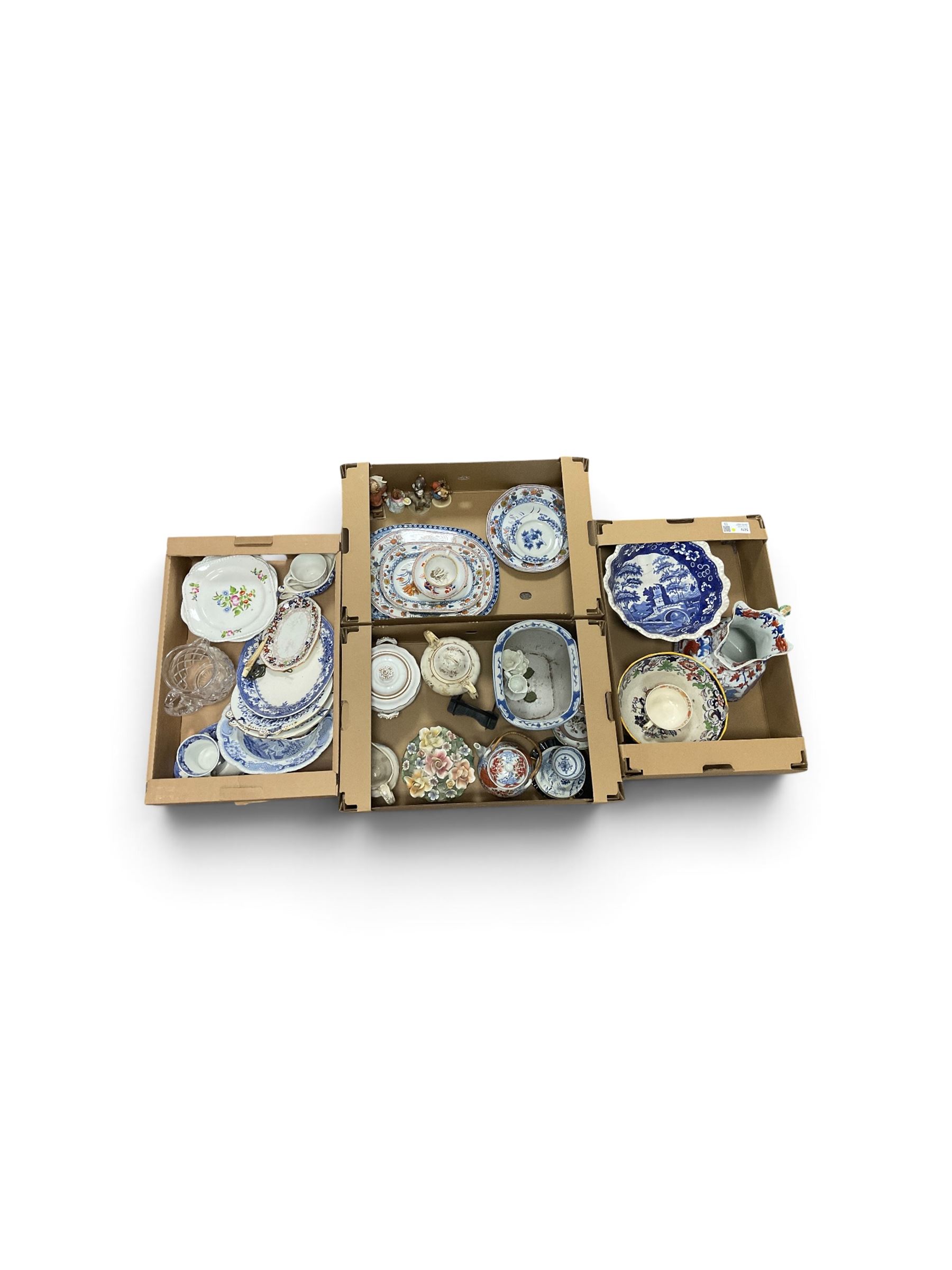 Spode Tower pattern bowl, together with Masons jug, transfer print ceramics and other collectables, in four boxes 