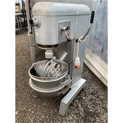 Hobart H401 40qt 3 phase commercial mixer, with whisks, bowl and accessories - THIS LOT IS TO BE COLLECTED BY APPOINTMENT FROM DUGGLEBY STORAGE, GREAT HILL, EASTFIELD, SCARBOROUGH, YO11 3TX