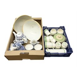 Sadler Kleen Kitchen Ware decorated with green stripes, together with two T.G Green 'The Gripstand' mixing bowls, James Broadhurs1977 silver jubilee tea service for six