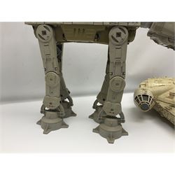 Star Wars - two unboxed vintage Star Wars vehicles comprising Millenium Falcon with 3 3/4