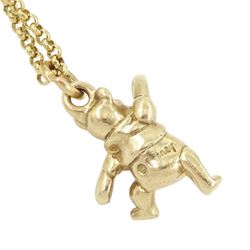 9ct gold Winnie the Pooh pendant necklace