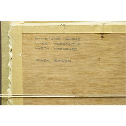 Owen Bowen (Staithes Group 1873-1967): Howsteane Gorge - Upper Nidderdale North Yorkshire, oil on board signed 39cm x 29cm