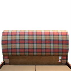 And So To Bed - 'Bonaparte' emperor bed upholstered in tartan fabric