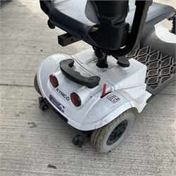 Four wheel electric mobility scooter in white with keys and charger  - THIS LOT IS TO BE COLLECTED BY APPOINTMENT FROM DUGGLEBY STORAGE, GREAT HILL, EASTFIELD, SCARBOROUGH, YO11 3TX