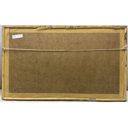 Joseph Hamilton (British 20th Century): Mooring Ships, pair oil pastel sketches indistinctly signed 24cm x 49cm (2)