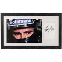 Ten signed Formula 1 photographs, comprising eight Damon Hill examples, Jenson Button and a Nigel Mansell example, nine with certificates of authenticity from Write Stuff Autographs, all framed, largest H47cm, W67cm