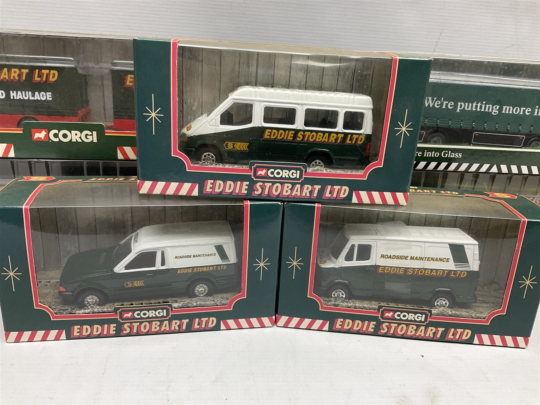 Corgi Eddie Stobart - nine various lorries; nos. two x 59516, TY86705, CC86701, TY86805, 58304, 58401, 56702 & 58112; all boxed (9)