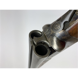 Spanish Armas Erbi 12-bore boxlock non-ejector side-by-side double barrel shotgun with walnut stock and 71cm barrels, No.21051, L115cm overall SHOTGUN CERTIFICATE REQUIRED