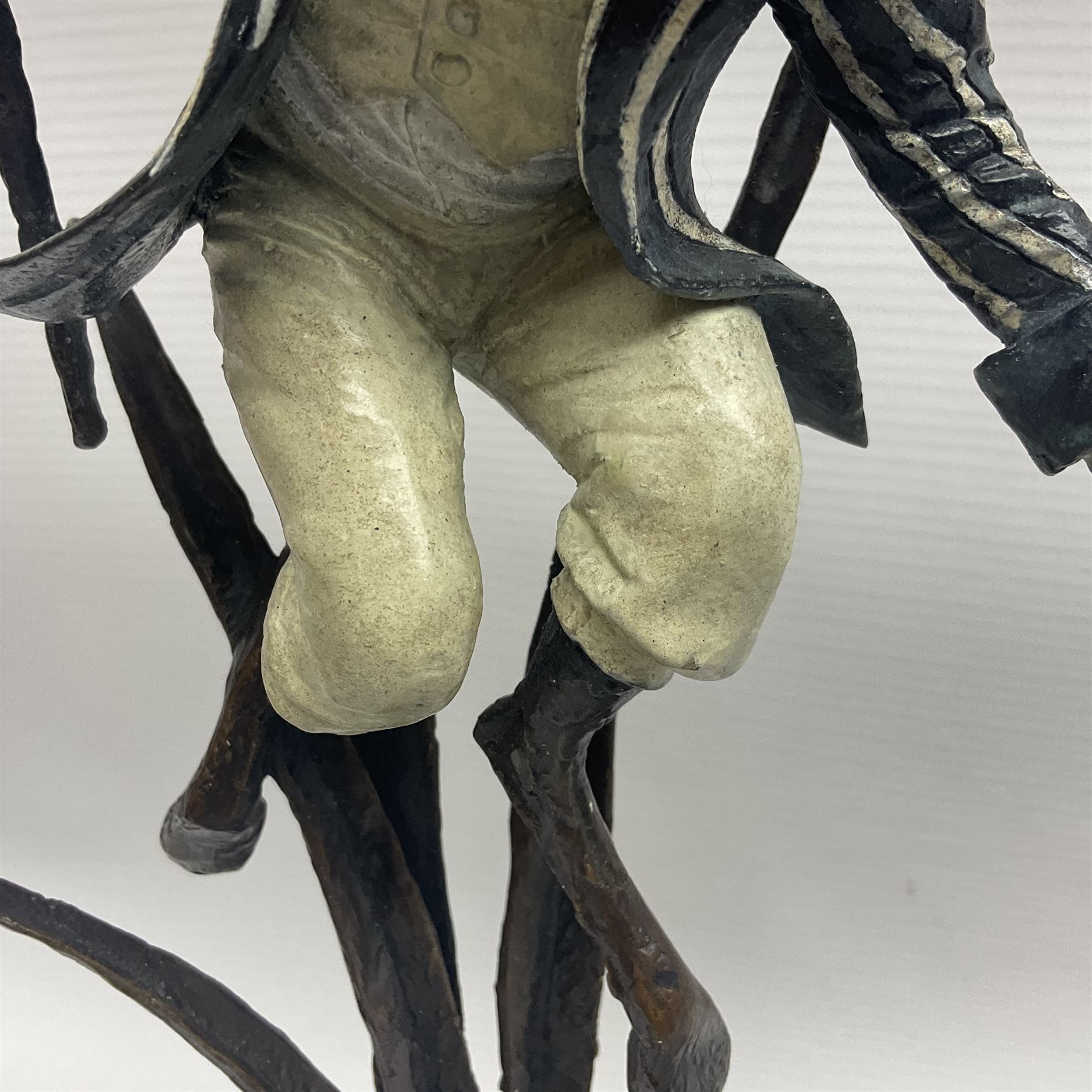 Rachel Talbot (British 1980-), Water Meadow Merriment, limited edition bronze sculpture, modelled as a hare in boating attire, upon a polished marble base, H37cm