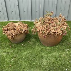 Pair of terracotta planters  - THIS LOT IS TO BE COLLECTED BY APPOINTMENT FROM DUGGLEBY STORAGE, GREAT HILL, EASTFIELD, SCARBOROUGH, YO11 3TX