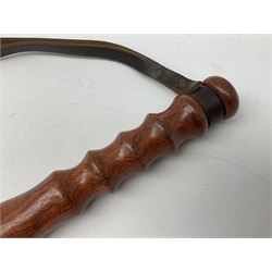 Three police turned hardwood truncheons comprising two patrol truncheons and WPC short truncheon (3)