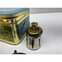 Brass Fogoa Hipolito camping stove burner, in original box together with a similar Optimus example