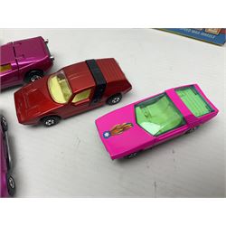 Matchbox 1-75 Series ex-shop stock - eight models comprising 30d Beach Buggy, 32d Maserati Bora, 34d Formula 1 Racing Car, 36d Hot Rod Draguar, 39d Clipper, 40d Vauxhall Gildsman, 41d Siva Spyder and 43d Dragon Wheels; all boxed (8)