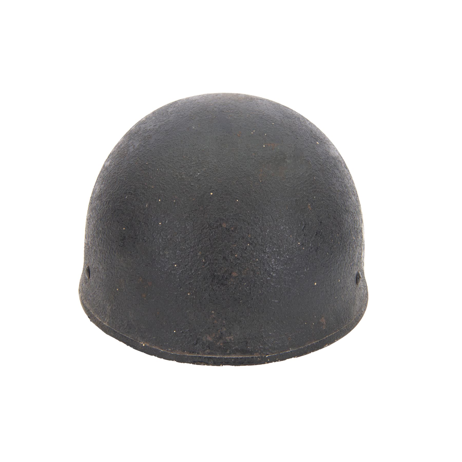 WWII British parachute regiment helmet, marked BMB and dated 1944 to the leather liner, size 7 3/4, complete with liner, the canvas strap with leather chinpiece
