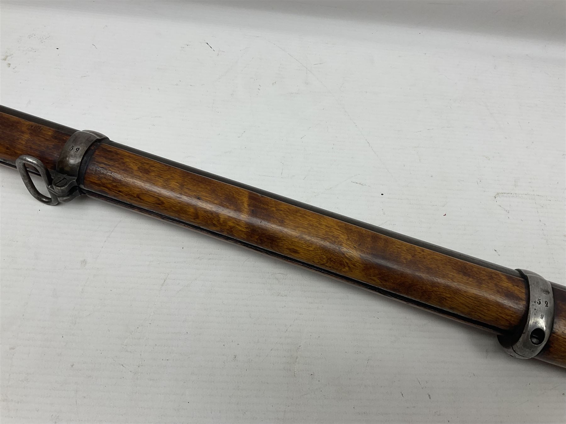 Late 19th century Swedish .50 cal. rolling block centre fire Remington rifle, the 95cm(37.5