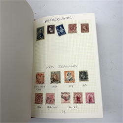 The Byron stamp album, containing mainly 20th century world stamps (some earlier), including British Commonwealth, GB (Victoria - Elizabeth II), Italy and its colonies and Switzerland, (including United Nations stamps). 