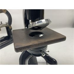 Four microscope, comprising W.J George Ltd, Watson Service 716606, Meopta no 230087 and one other  