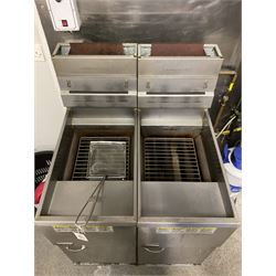 Two Pitco stainless gas fryers- LOT SUBJECT TO VAT ON THE HAMMER PRICE - To be collected by appointment from The Ambassador Hotel, 36-38 Esplanade, Scarborough YO11 2AY. ALL GOODS MUST BE REMOVED BY WEDNESDAY 15TH JUNE.