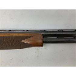 Winchester Japan 5500 12-bore by two-and-three quarters over-and-under double barrel boxlock ejector sporting gun, with 71cm barrels, ventilated rib and barrels, the walnut stock with chequered pistol grip and fore-end, single selective trigger and top safety, serial no.K542927E, L115cm overall; in gun sling SHOTGUN CERTIFICATE REQUIRED