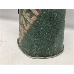 Early-mid 20th century Slazengers megaphone, with cream and red lettering on green ground, L46cm