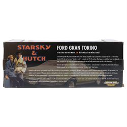 Two RCErtl 1:18 scale diecast model cars, comprising 'Knight Rider' KITT' and 'Starsky & Hutch' Ford Gran Torino, both boxed