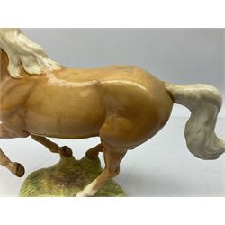 Beswick figure of cantering Palomino horse on base model no 1374, with impressed and printed mark beneath, H18cm