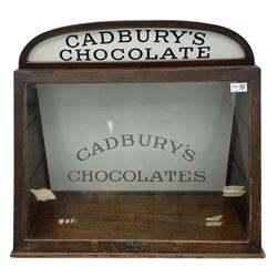 Cadbury's Chocolate - 20th century mahogany framed point-of-sale counter top display cabinet