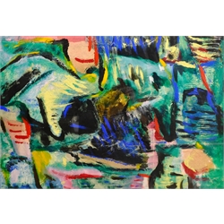 Maggie Melechi (Northern British Contemporary): 'Campagna' Italy, oil on paper signed, titled and dated '86 on the mount 53cm x 78cm