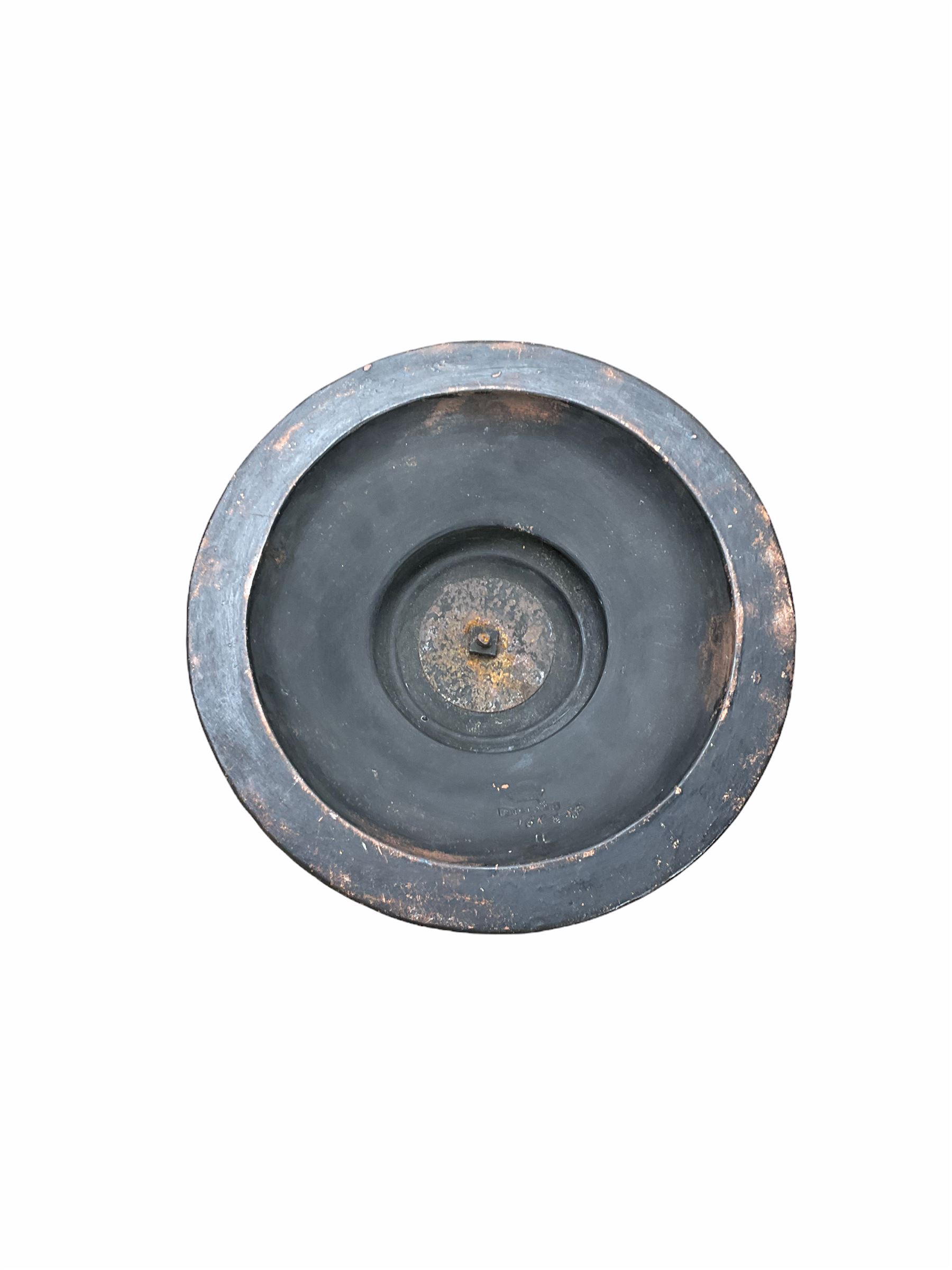 Early 20th century Bretby Art Nouveau Jardinière and stand, with applied cabochon detail, each with impressed mark beneath, jardinière H22.5cm D28cm, overall including stand H94.5cm
