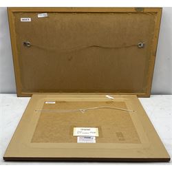 Thomas Leighton (British 20th century): Country Lane with Windmill, pastel signed together with after Graham Carver (British 20th century): 'Lengthening Shadows - Thorpe Wharfdale North Yorkshire', limited edition colour print signed titled and numbered 39/300, 32cm x 61cm (2)