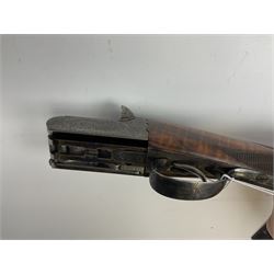 Very fine Westley Richards 12-bore side-by-side double barrel boxlock ejector live pigeon sporting gun, c1910, very heavy and thick 76.5cm blued tightly choked barrels with 2.5