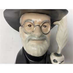 Grayshott Pottery limited edition Terry Pratchett character jug 184/1500, with certificate, H19cm