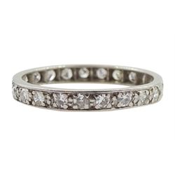 Platinum channel set diamond full eternity ring