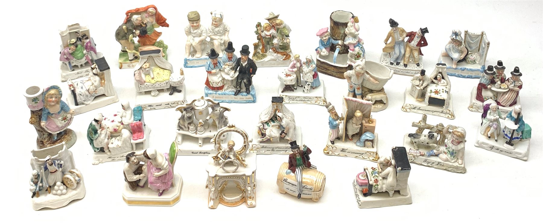 A collection of twenty six Victorian and Continental fairings, many with registration numbers beneath.