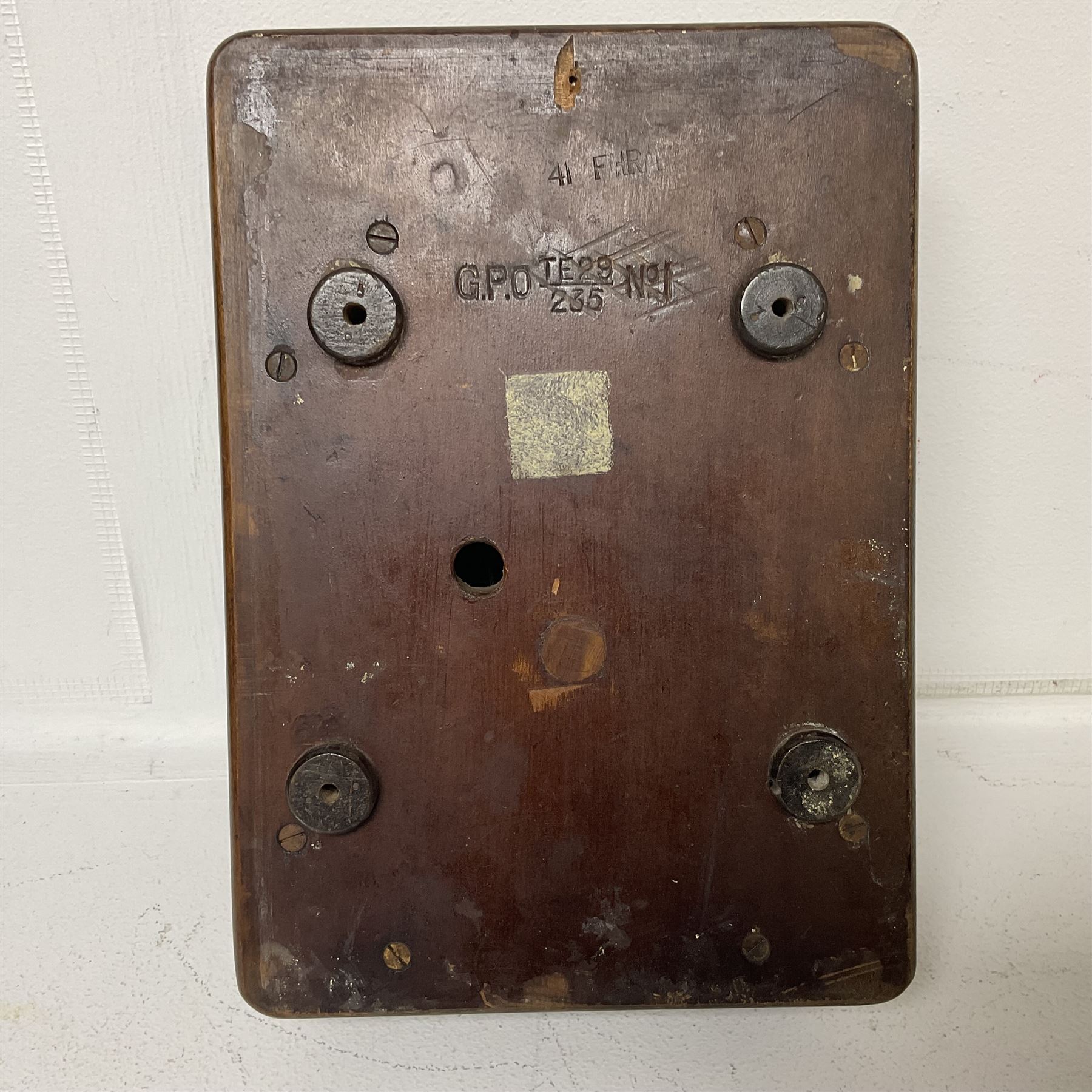 Two GPO wall mounted bell boxes, the first example marked no.1, and no.1A, together with three other wall mounted bell boxes 
