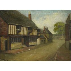 Owen Bowen (Staithes Group 1873-1967): The Star Inn - Alfriston East Sussex, oil on canvas...