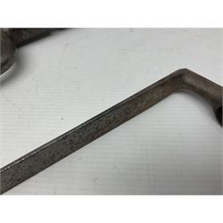 Early 19th century British Brown Bess musket rifle socket bayonet with zigzag fitting stamped D71 and triangular blade stamped 270 L55cm overall; and two other 19th century socket bayonets; no scabbards (3)