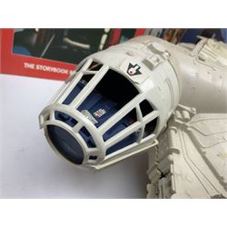 Star wars - Kenner Millenium Falcon spaceship with De Agostini boxed smaller model; X-Wing Fighter; and three story books on the original trilogy of films; together with other TV/Film related spacecraft; Mamod steam roller; assorted unboxed and playworn die-cast models etc